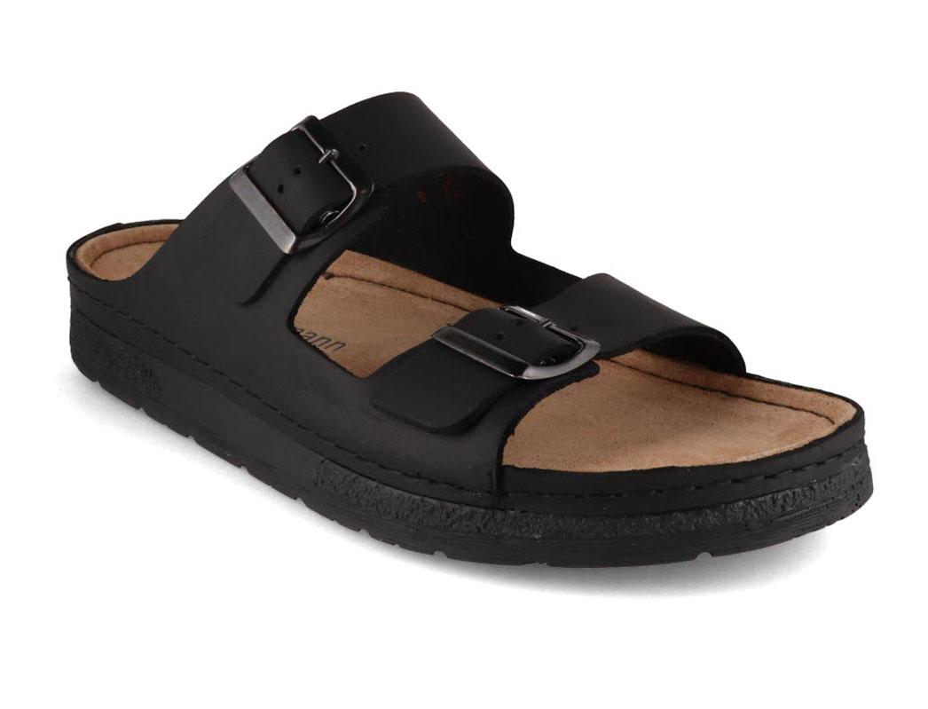 Berkemann Herre-l�der sandaler BERKINA Adam, sort