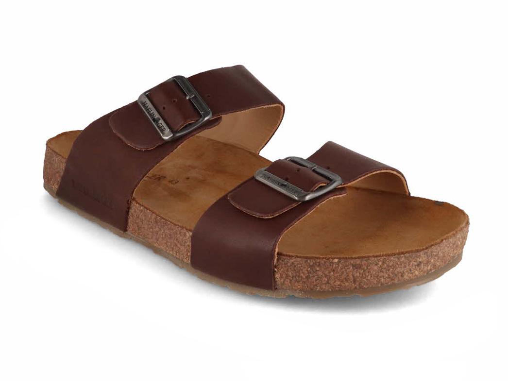 HAFLINGER Herresandaler Bio Andrea, brun country