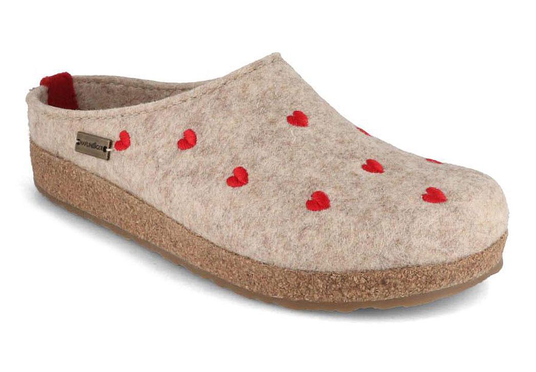 HAFLINGER Kvinders Filtt�fler Grizzly Cuoricino, beige meleret