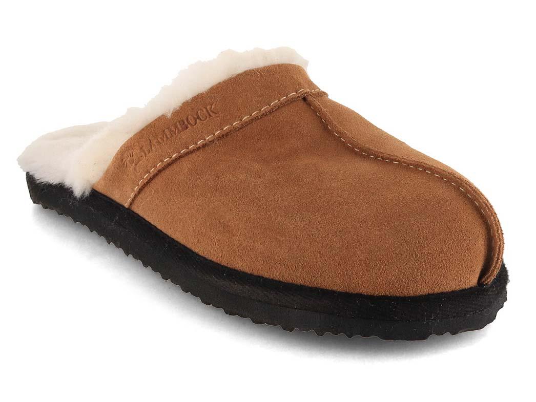 Lammbock� lammeskindsslippers Woolson, cognac