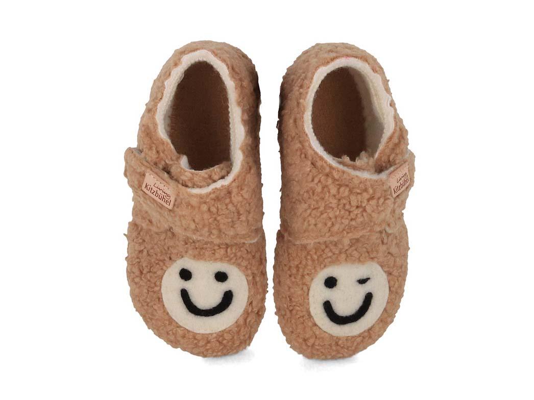 Living Kitzb�hel baby-velcrosko Smiley teddy pels, camel