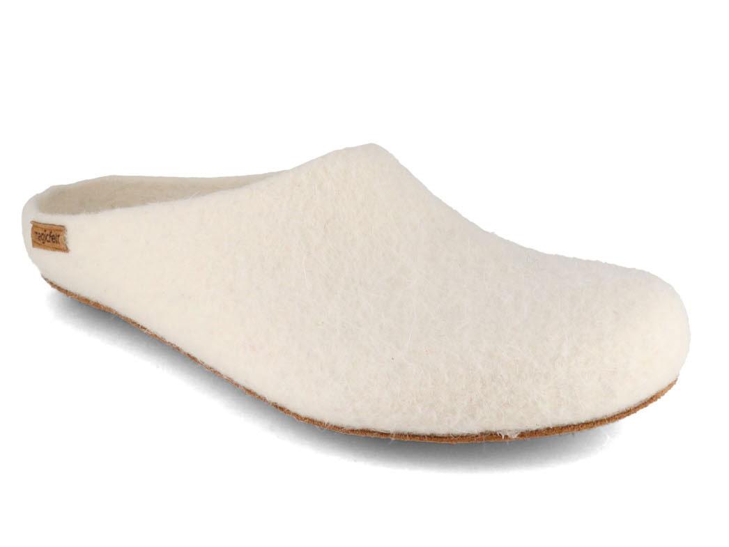 Magicfelt� Dame Filtpantofler Moorschnucke, naturlig hvid