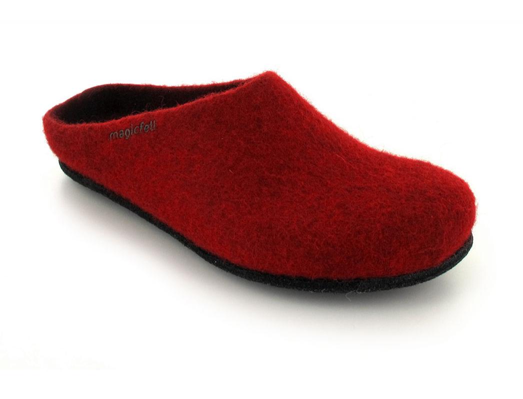 Magicfelt� Dame Filtpantofler, rubin