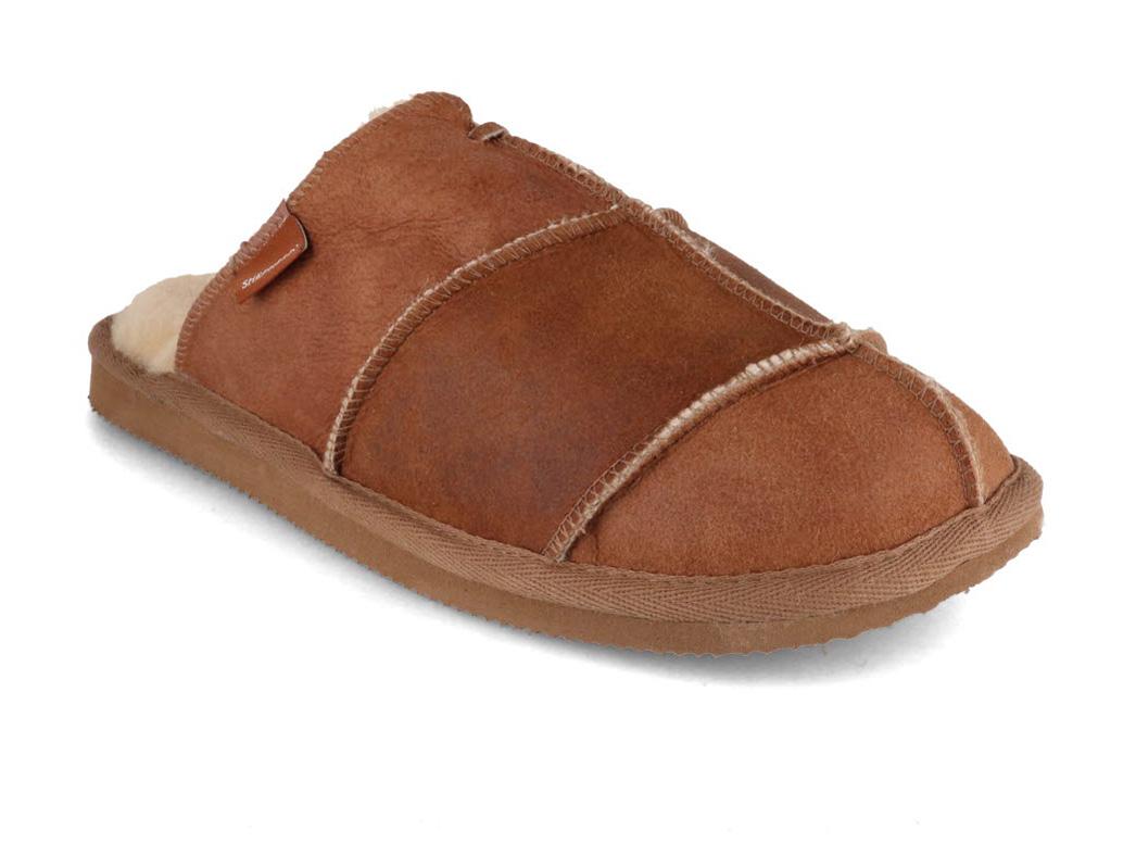SHEPHERD� Herre f�reskindshjemmesko Allan, antik cognac