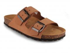 Tuffeln dame herresandaler i l�der 
