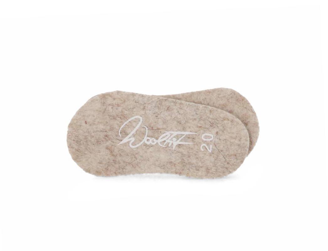 WoolFit� B�rns 3mm Indl�gss�ler af ufarvet �kologisk Uld, beige