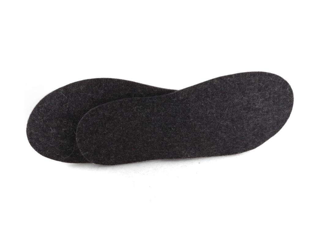WoolFit� Klassiske To-Farvede Filts�ler Udskifteligt Fodindl�g, Grafit-Lysgr�