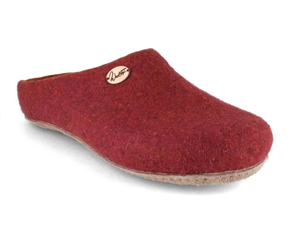 WoolFit� Step Sommer Filtpantoffler, r�d + orange