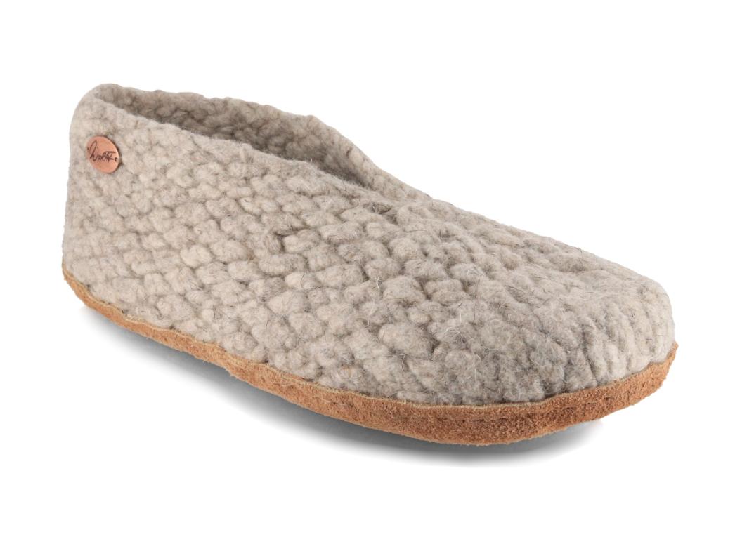 WoolFit� Woolies H�ndv�vede Hjemmesko, natur