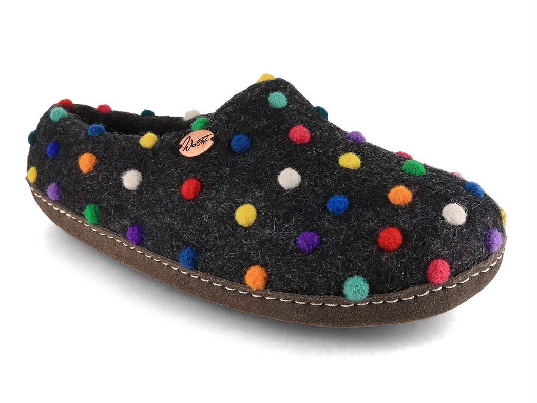 WoolFit� filtt�ffel Footprint, grafit/farvet prikket
