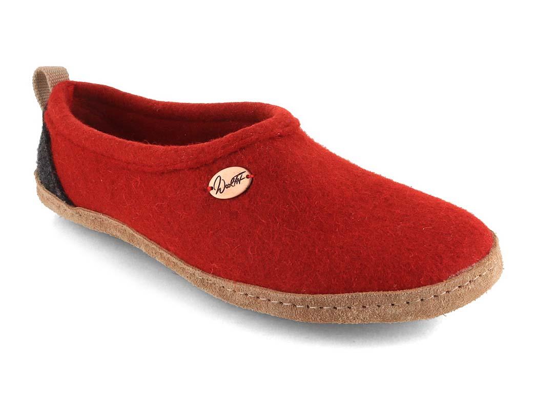 WoolFit� h�je filthjemmesko Highland, r�d