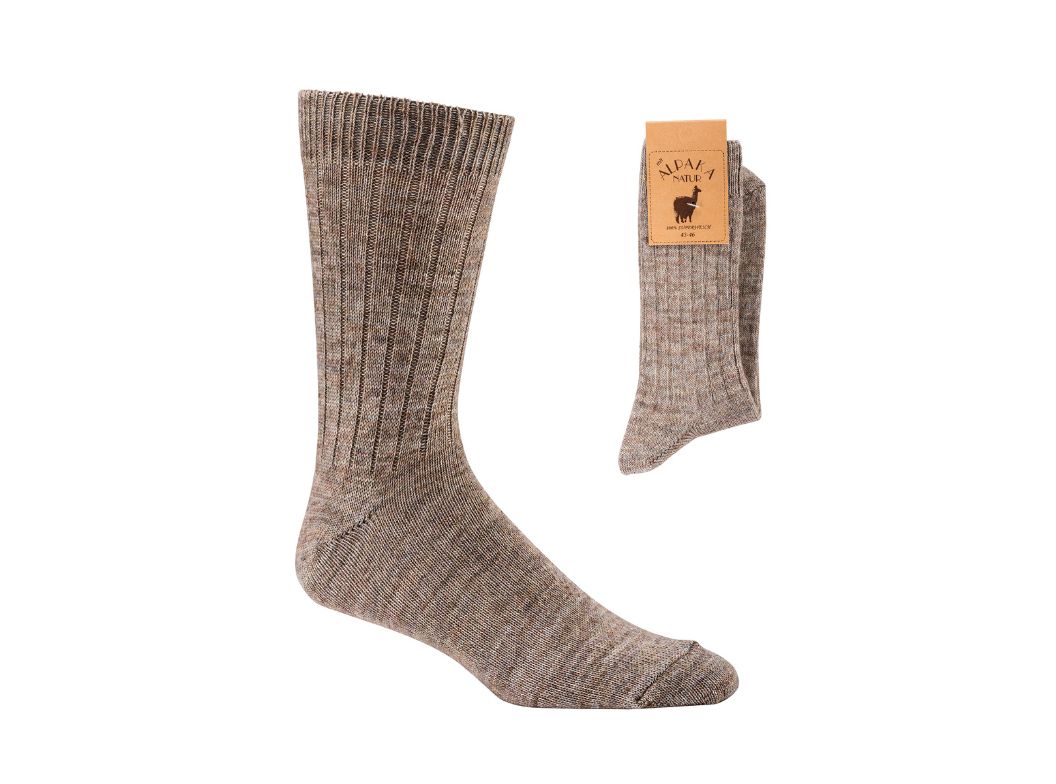 WoolFit� str�mper i alpakauld, varme, kan vaskes i maskine, velegnet til hverdagsbrug, beige